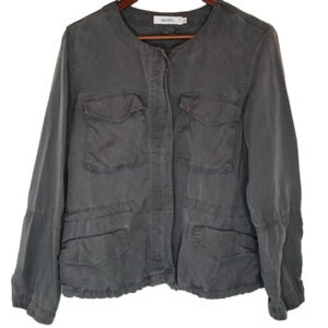Ricki’s Women’s Utility/ Cargo Jacket drawstring in Large in olive and grey (2)
